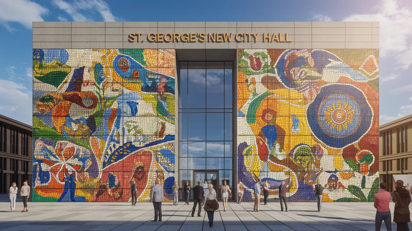 St. George's new City Hall has pieces of community in mosaic mural